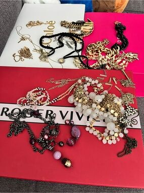 DYNAMITE Jewelry Lot 15+ Pcs Bulk | Brand Name Statement Necklaces, Bracelets
